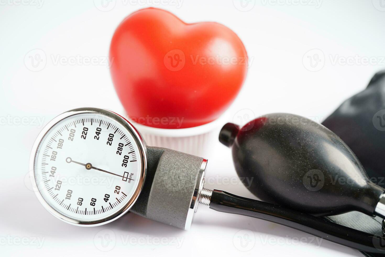 Blood pressure meter isolated on white background, medical equipment. photo