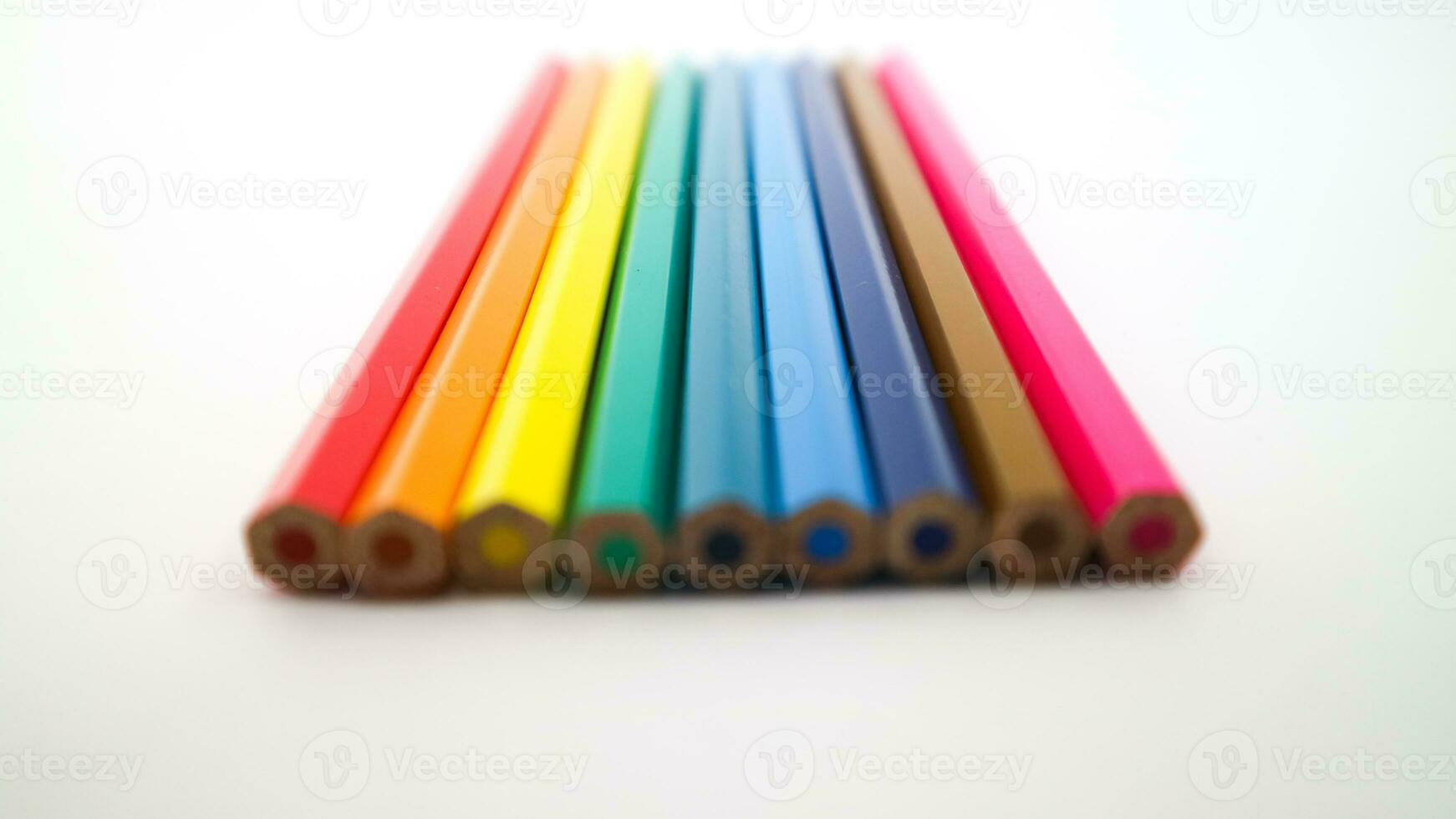 stack of colorful pencil photo