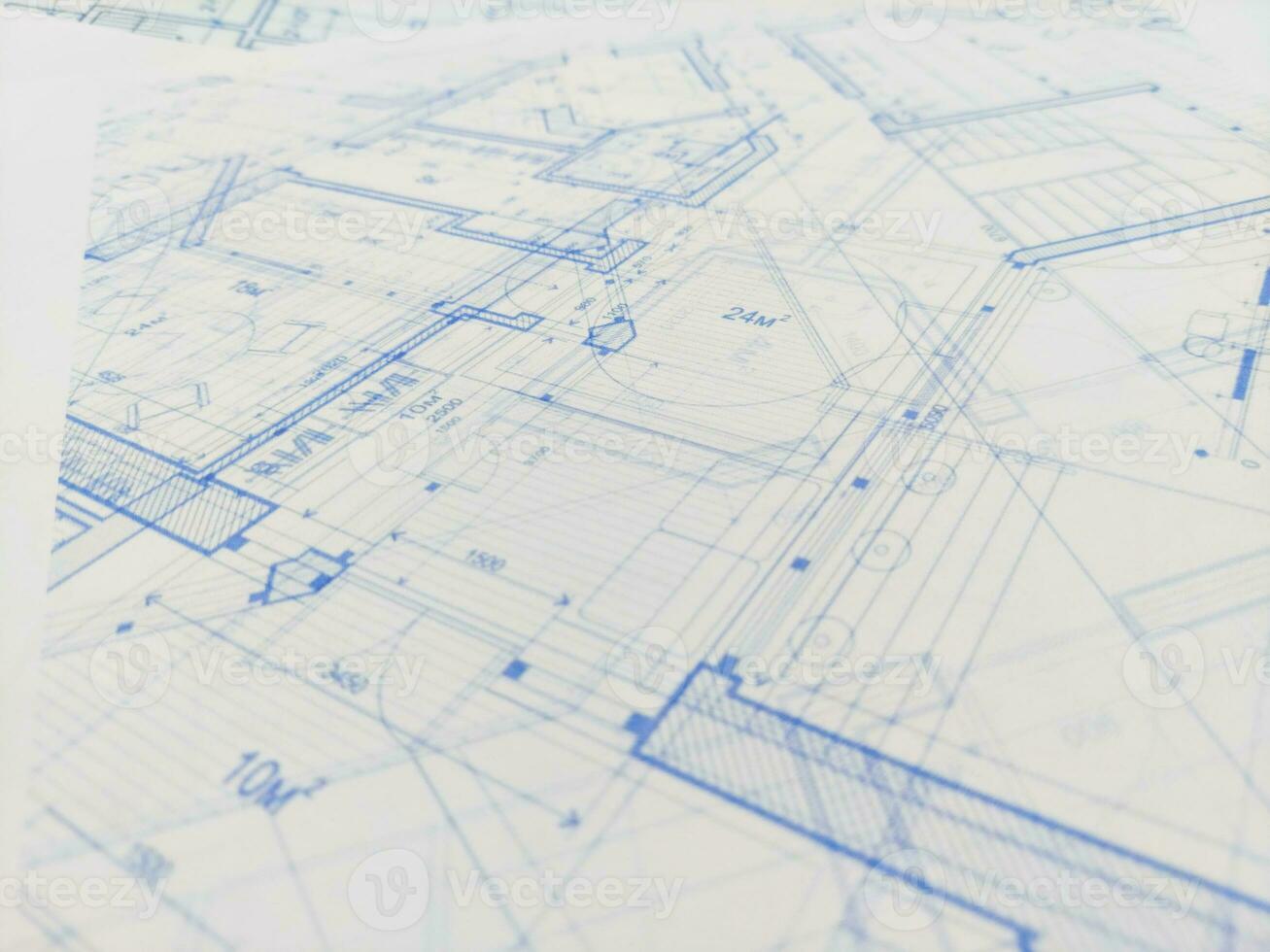 House plan project engineering design on side view photo