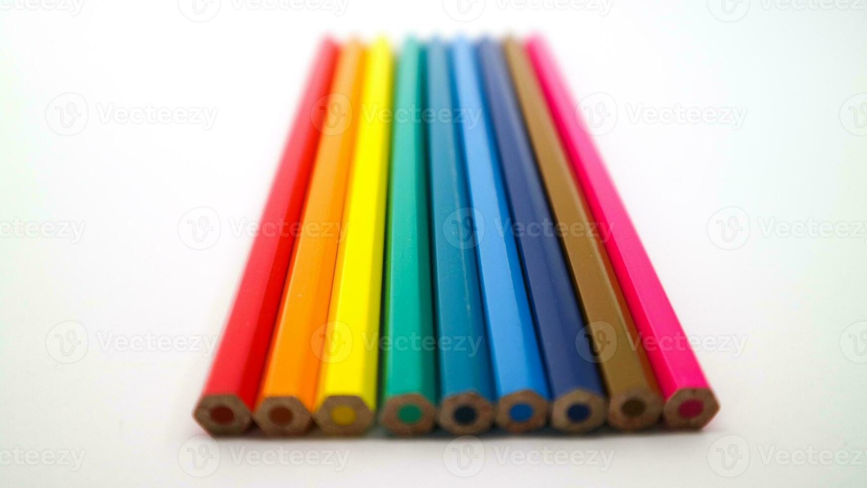 stack of colorful pencil photo