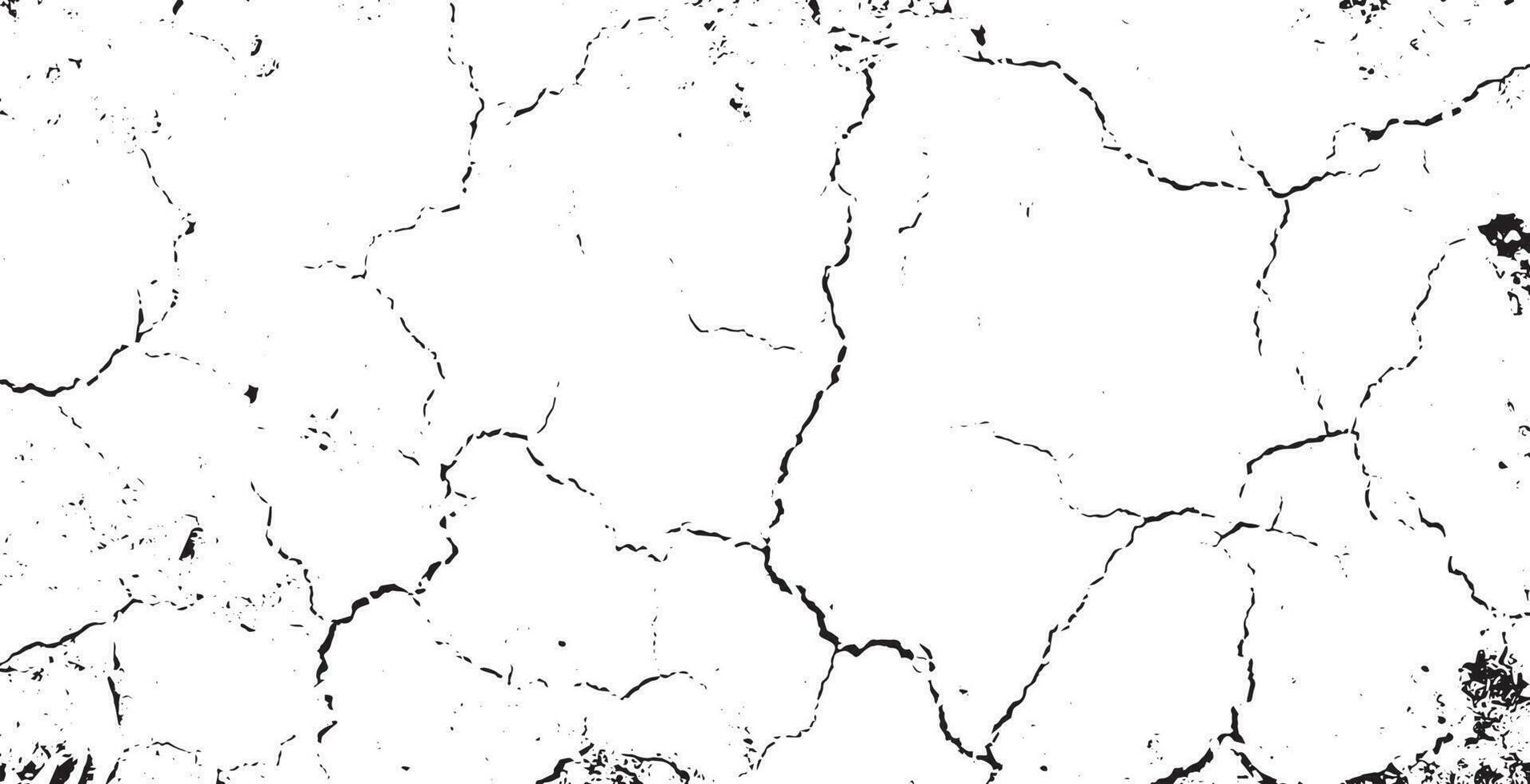 Black grunge effect on white background, cracked ground, ground  distress texture, damage texture, scratch texture, grunge texture for overlay design extra effect, vector