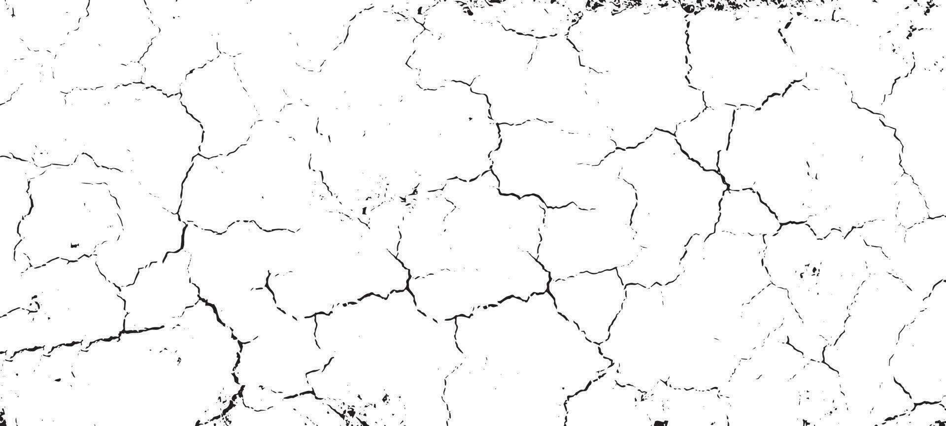 Black grunge effect on white background, cracked ground, ground  distress texture, damage texture, scratch texture, grunge texture for overlay design extra effect, vector