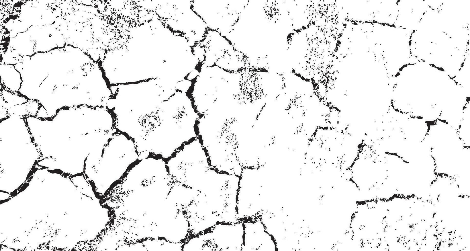 Black grunge effect on white background, cracked ground, ground  distress texture, damage texture, scratch texture, grunge texture for overlay design extra effect, vector