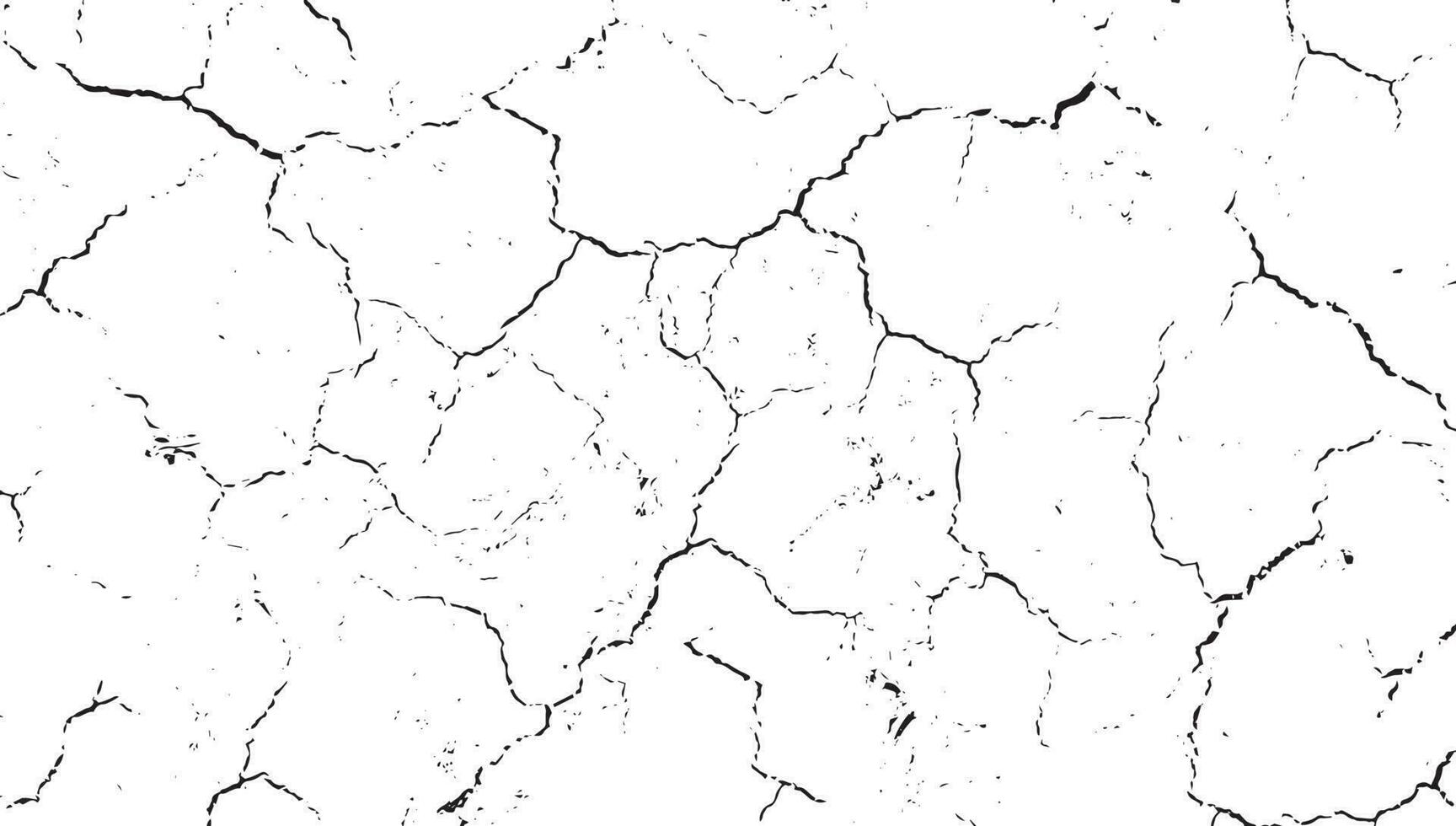 Black grunge effect on white background, cracked ground, ground  distress texture, damage texture, scratch texture, grunge texture for overlay design extra effect, vector