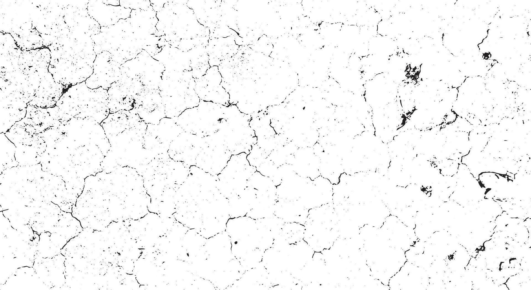 Black grunge effect on white background, cracked ground, ground  distress texture, damage texture, scratch texture, grunge texture for overlay design extra effect, vector