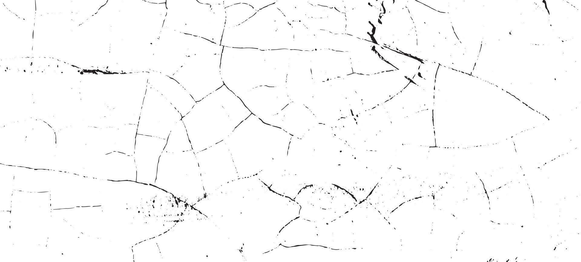 Black grunge effect on white background, cracked ground, ground  distress texture, damage texture, scratch texture, grunge texture for overlay design extra effect, vector