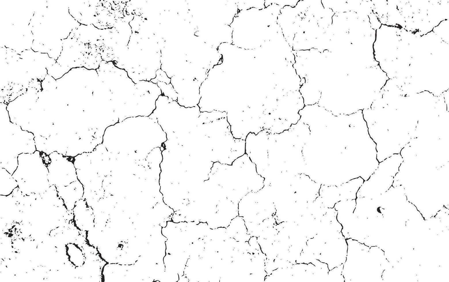 Black grunge effect on white background, cracked ground, ground  distress texture, damage texture, scratch texture, grunge texture for overlay design extra effect, vector