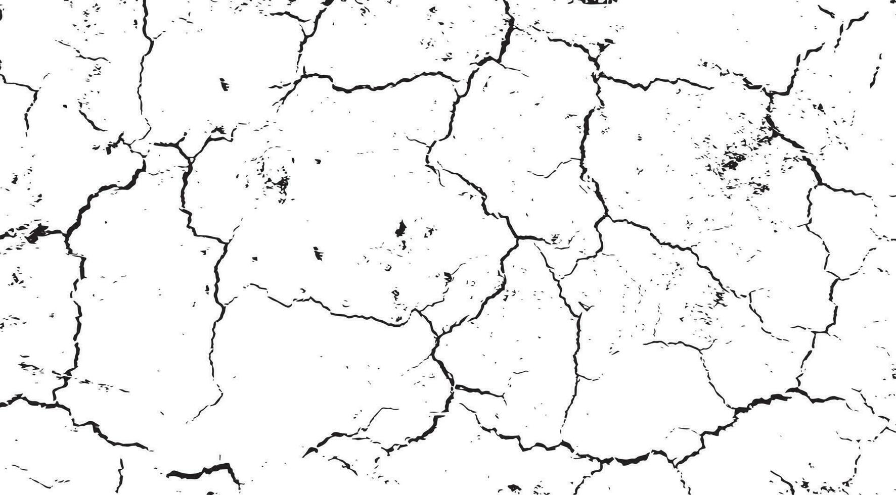 Black grunge effect on white background, cracked ground, ground  distress texture, damage texture, scratch texture, grunge texture for overlay design extra effect, vector