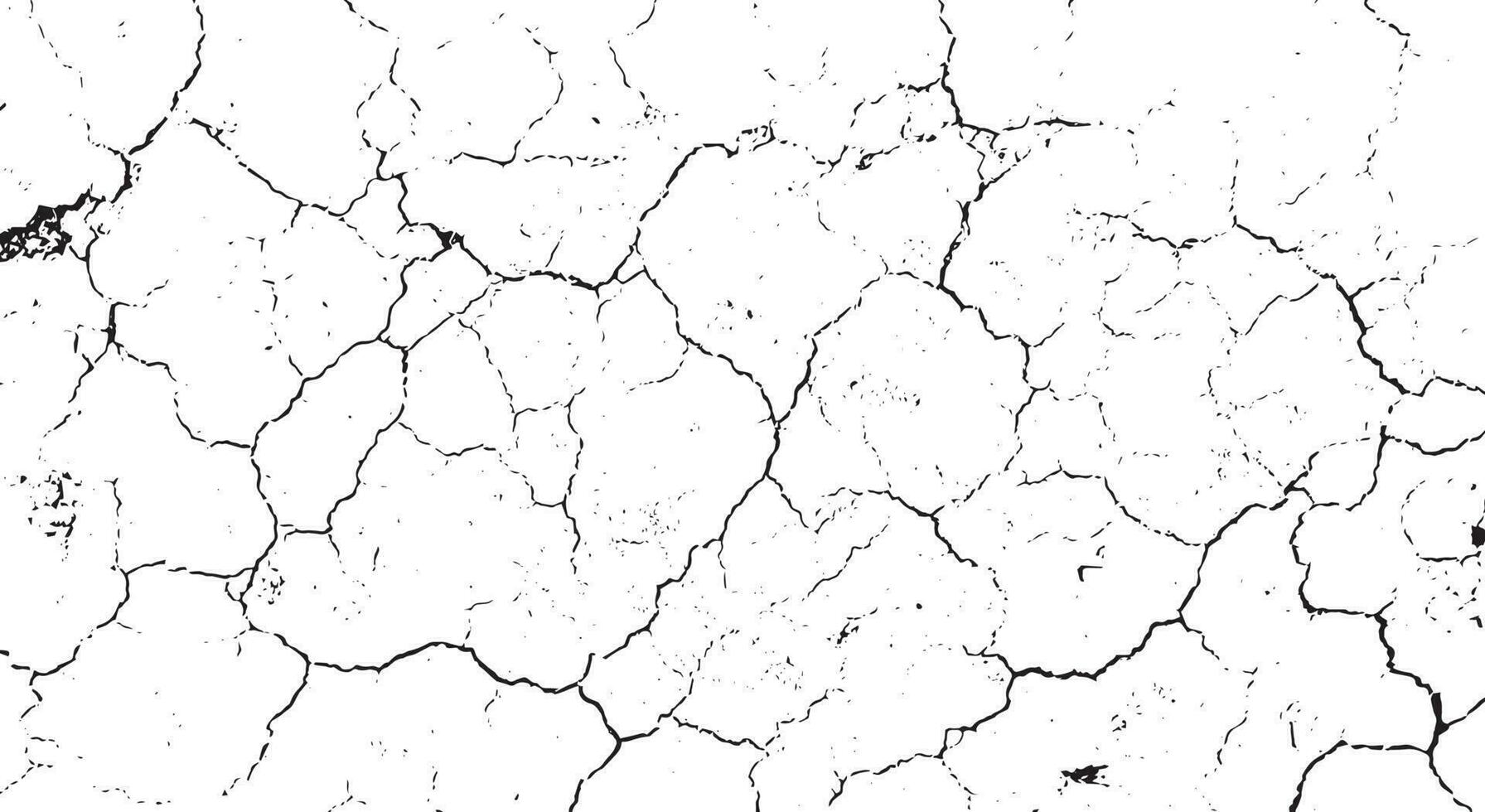 Black grunge effect on white background, cracked ground, ground  distress texture, damage texture, scratch texture, grunge texture for overlay design extra effect, vector