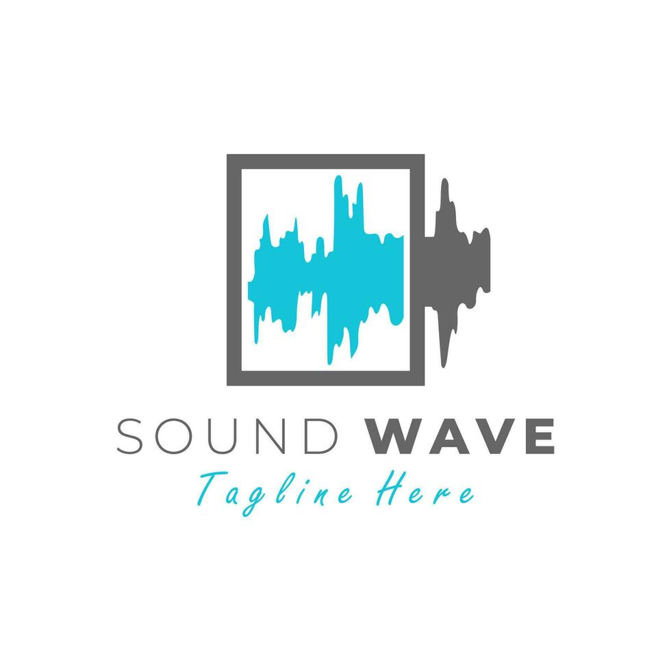 sound wave vector illustration logo