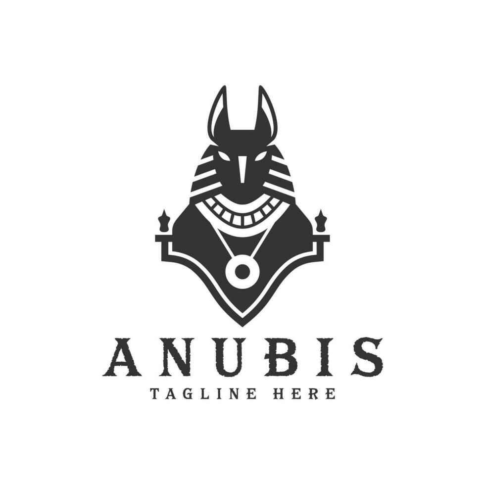 anubis cabeza vector ilustración logo