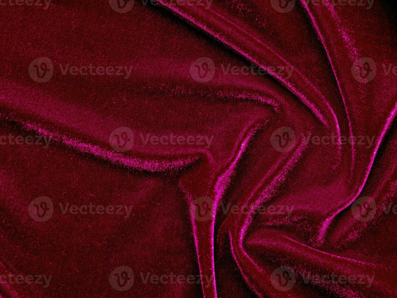 red velvet fabric texture used as background. Empty red fabric background of soft and smooth textile material. There is space for text.. photo