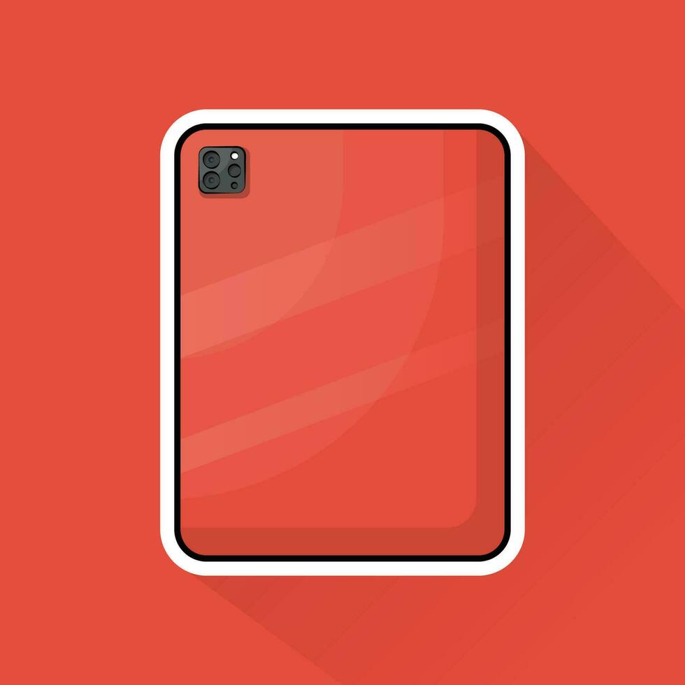 Illustration Vector of Red Tab Back in Flat Design