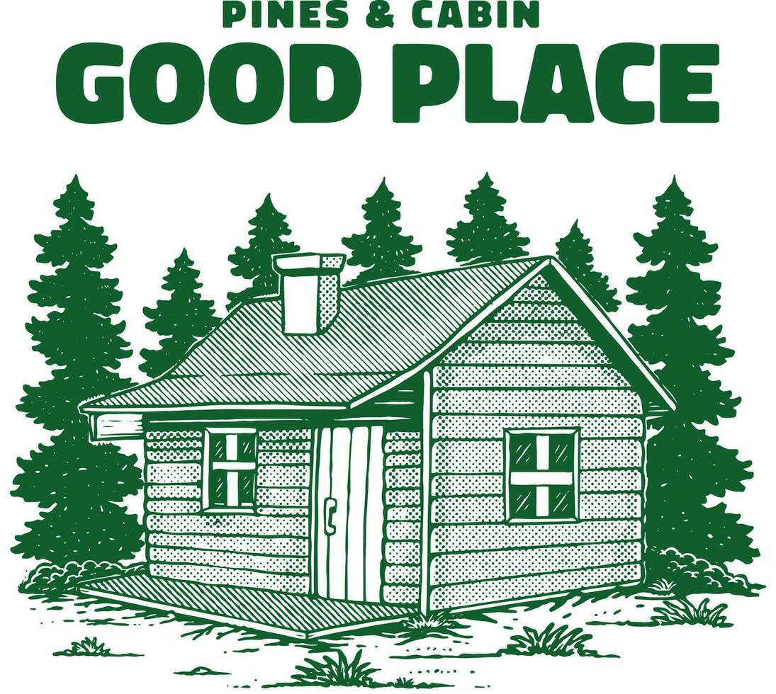 cabin illustration design vector