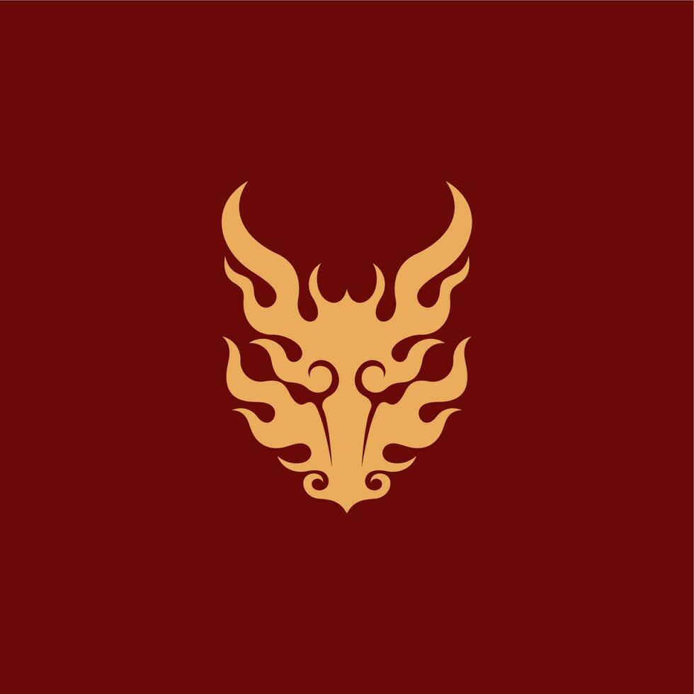 simple dragon logo vector
