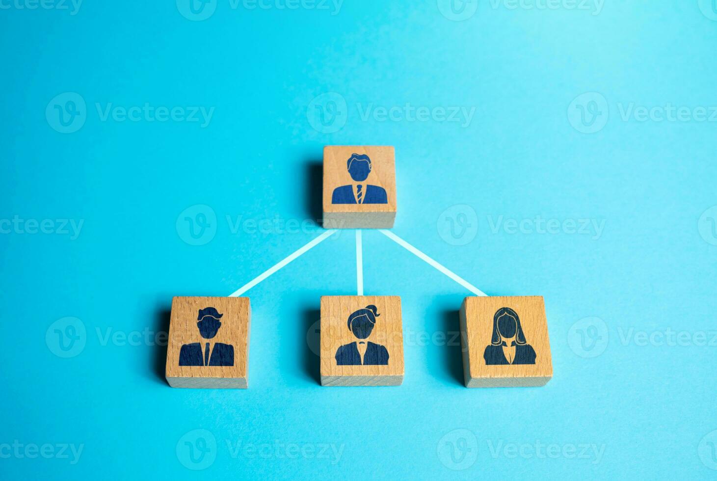 Simple hierarchical system. Delegation of work to subordinates, feedback. Distribution of inheritance. Project manager. Discipline and teamwork. Leadership and personnel management. Doing business. photo