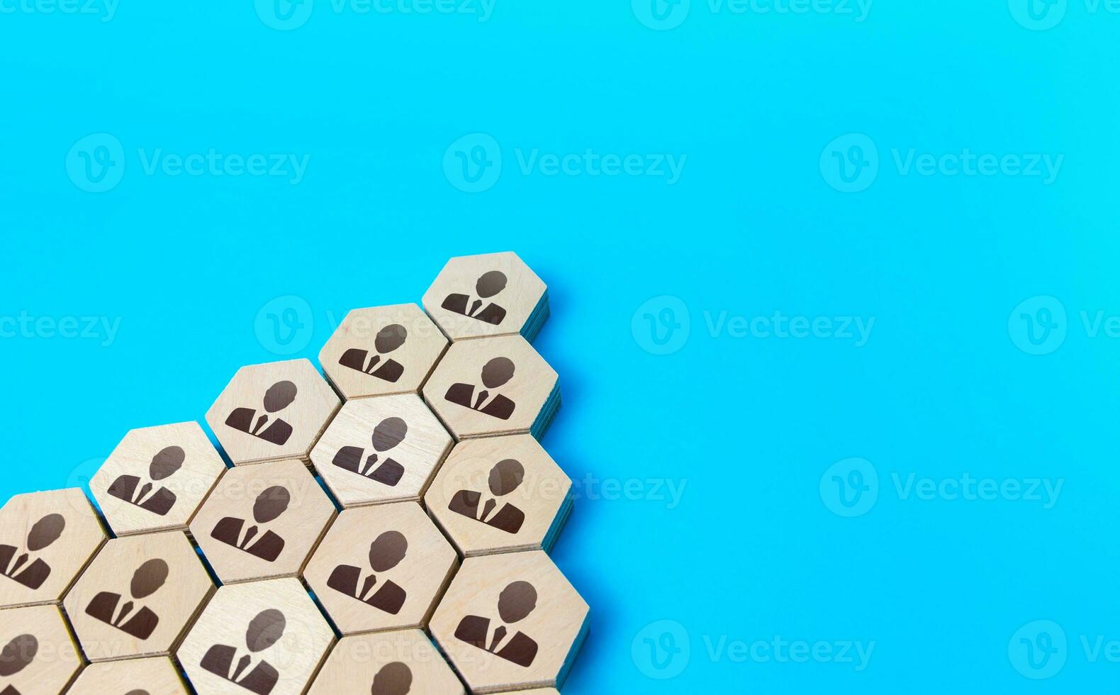 People are united. Social organizations, commercial structure. Team organization, joining consolidated forces. Business management. Unity. Team building, teamwork cooperation. Discipline in hierarchy. photo