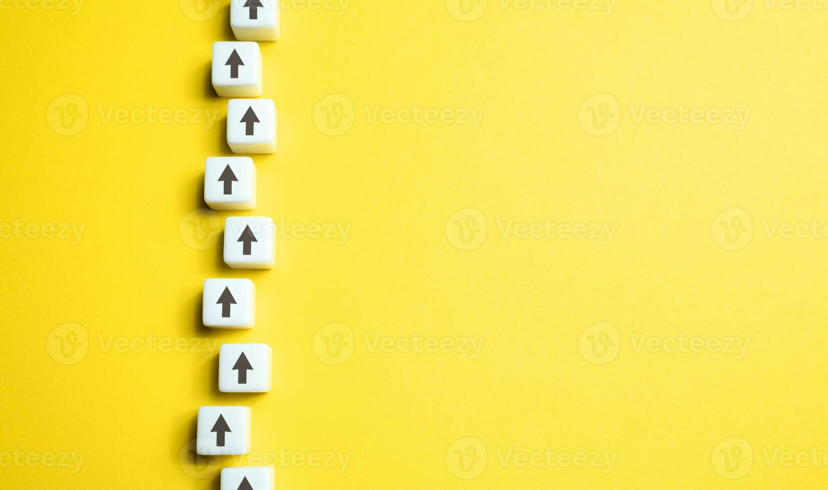 Chain of arrows and space for text. Pave your way. Move forward. Step by step. Set a target and find ways to achieve it. Motivation, self-development. New opportunities. photo