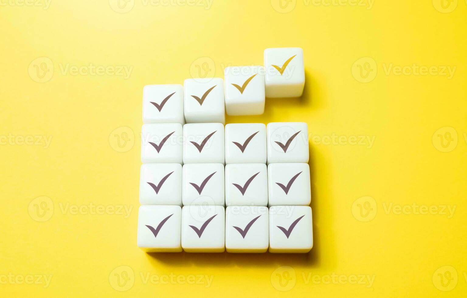 Replenishment of the list of completed tasks. Fulfillment of clauses conditions in the roadmap agreement contract. Series of correct decisions. Fulfill all requirements. Step by step confirmation. photo