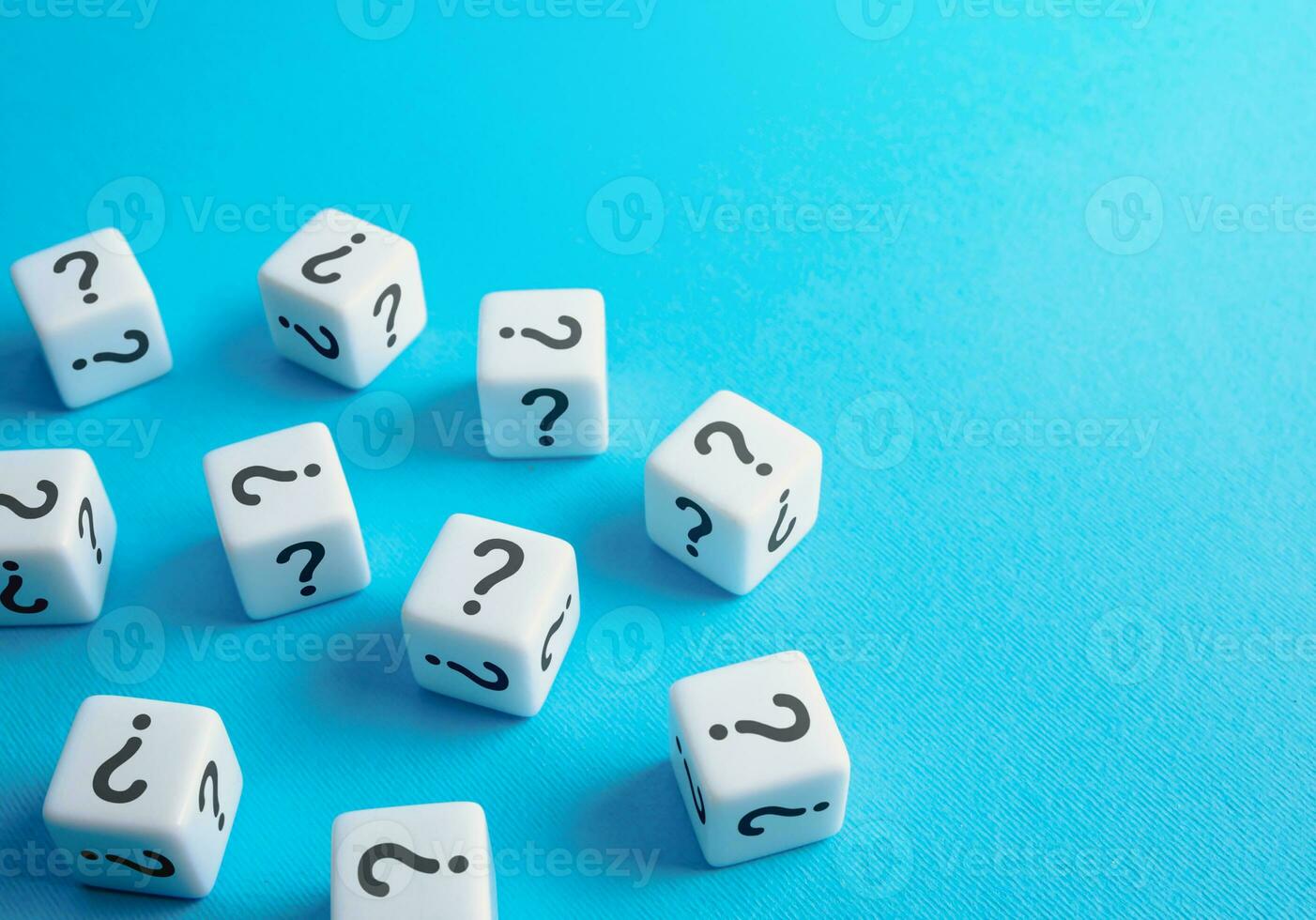 Scattered question marks. Curiosity and exploration. Search an answer by facts. Analysis gathering facts and generalization. Cooperation of forces for resolution. Induction and deduction photo