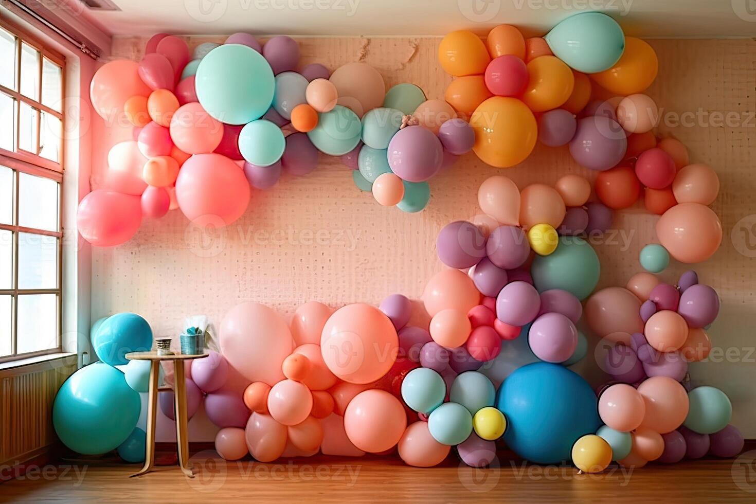 balloon decoration wall party at home more ornament AI Generated ...