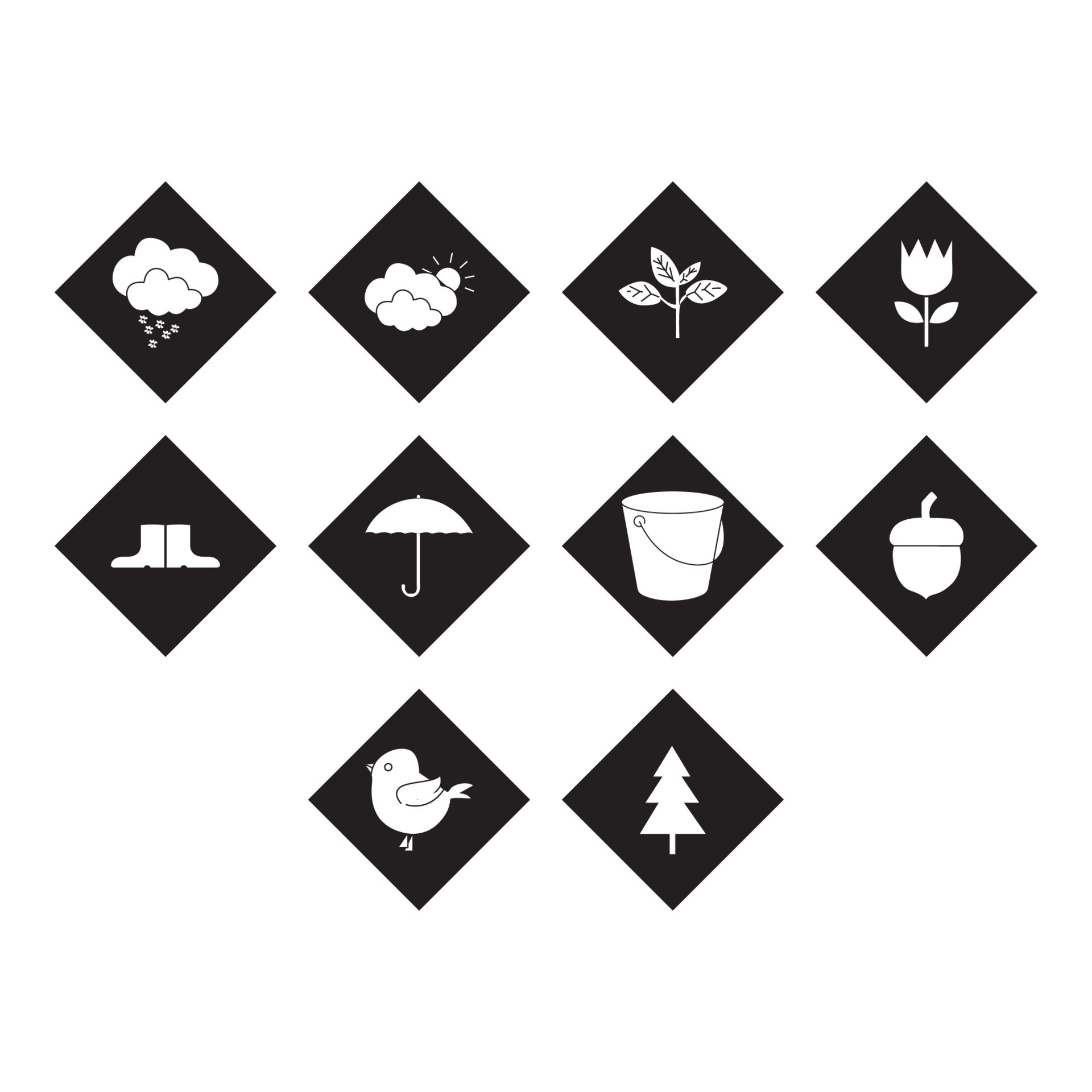 spring season icon set 24103257 Vector Art at Vecteezy