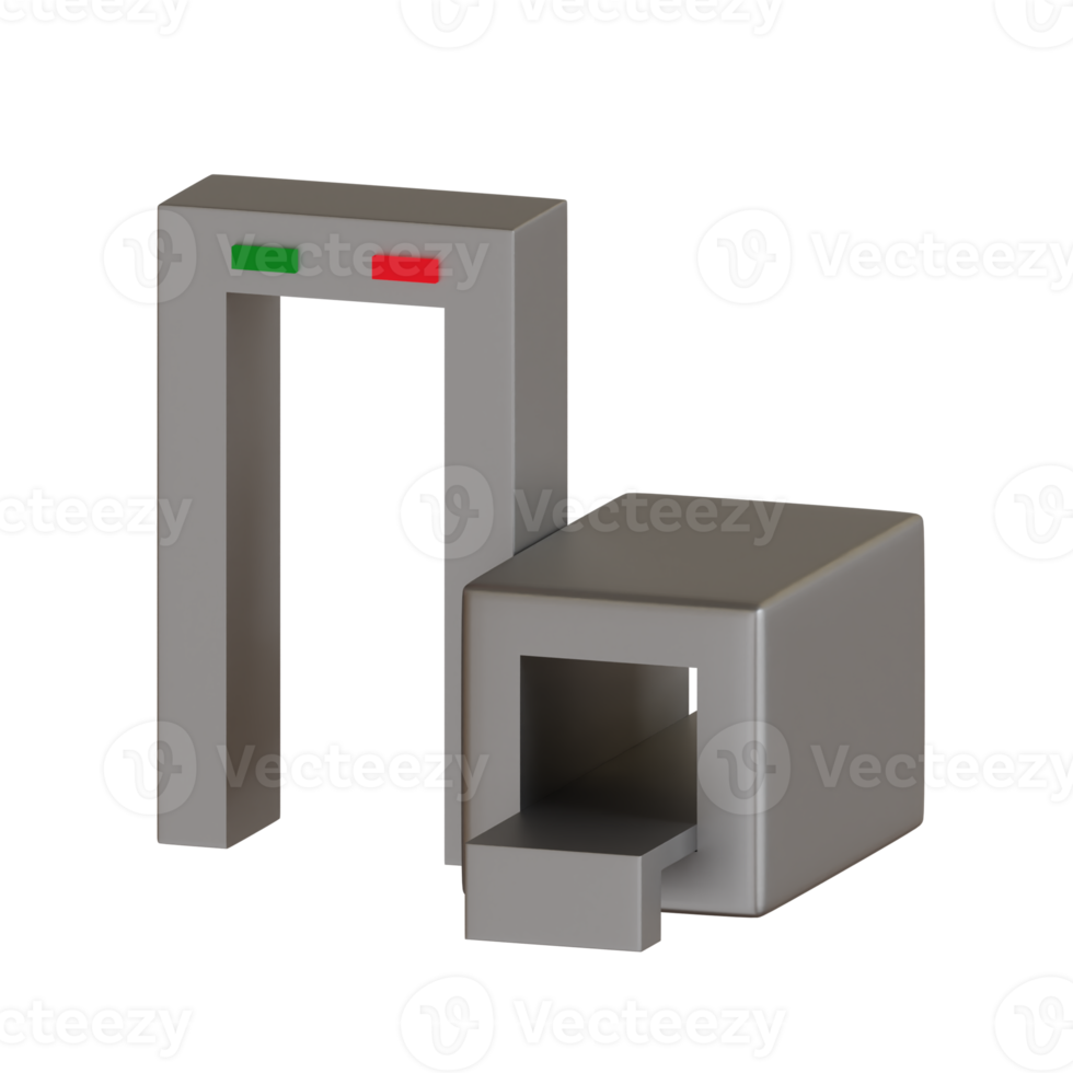3d gerendert Gepäck Überprüfung perfekt zum Flughafen Design Projekt png