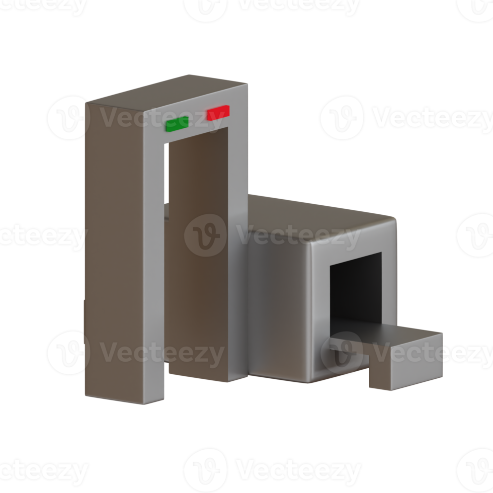 3d rendered baggage checking perfect for airport design project png