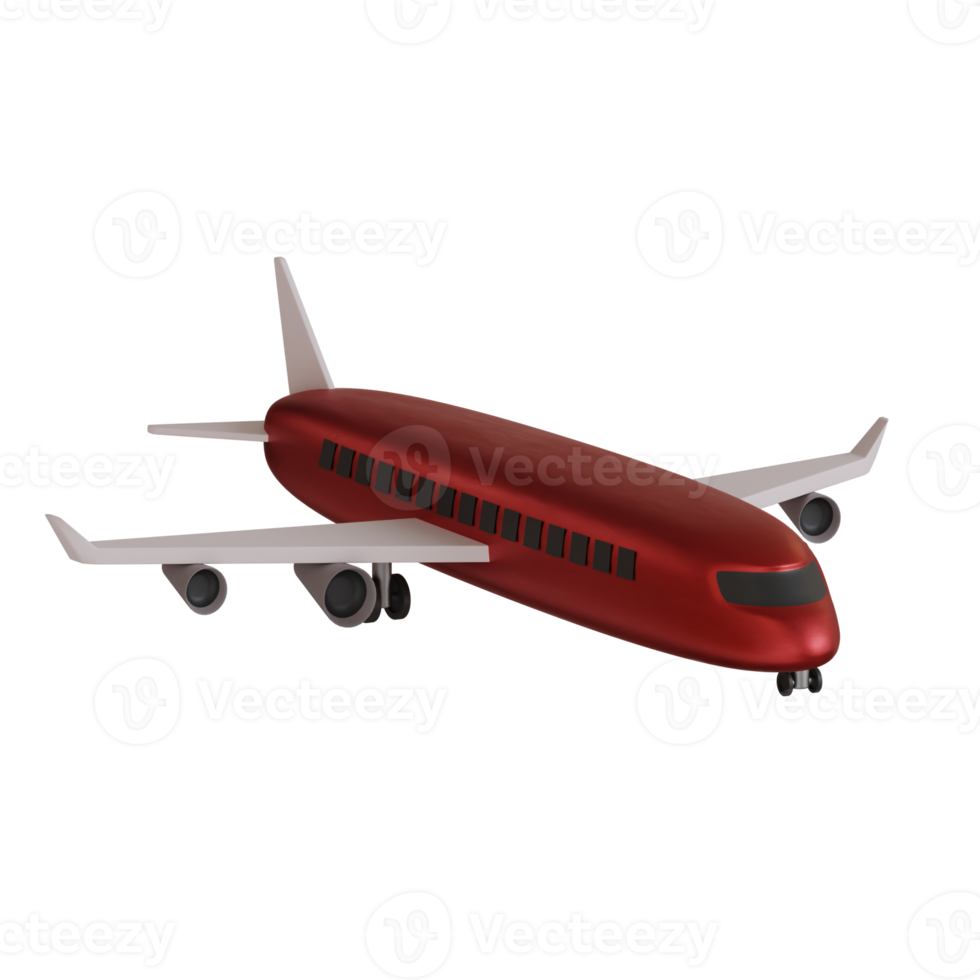 3d prestados rojo avión Perfecto para aeropuerto diseño proyecto png