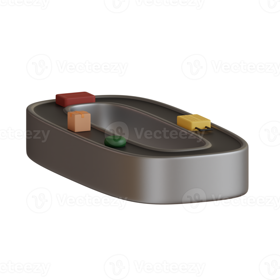 3d rendu bagage ceinture parfait pour aéroport conception projet png