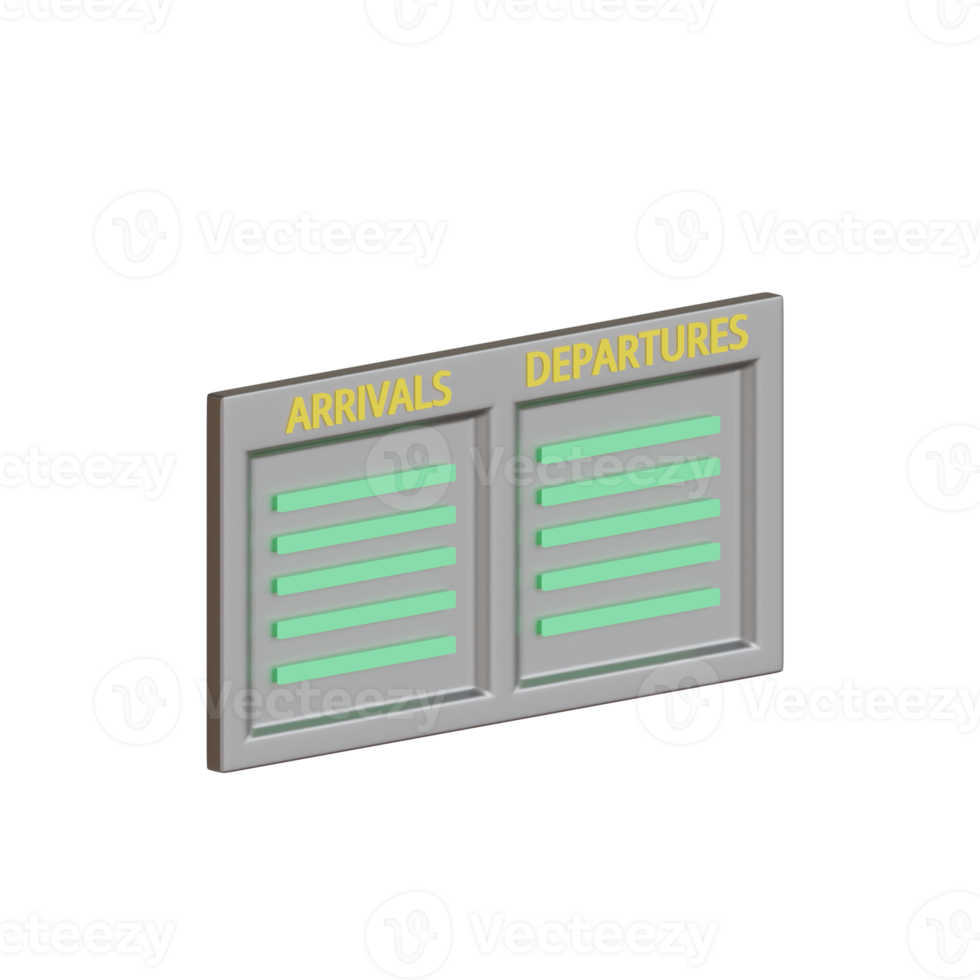 3d rendered arrival departure signs perfect for airport design project png