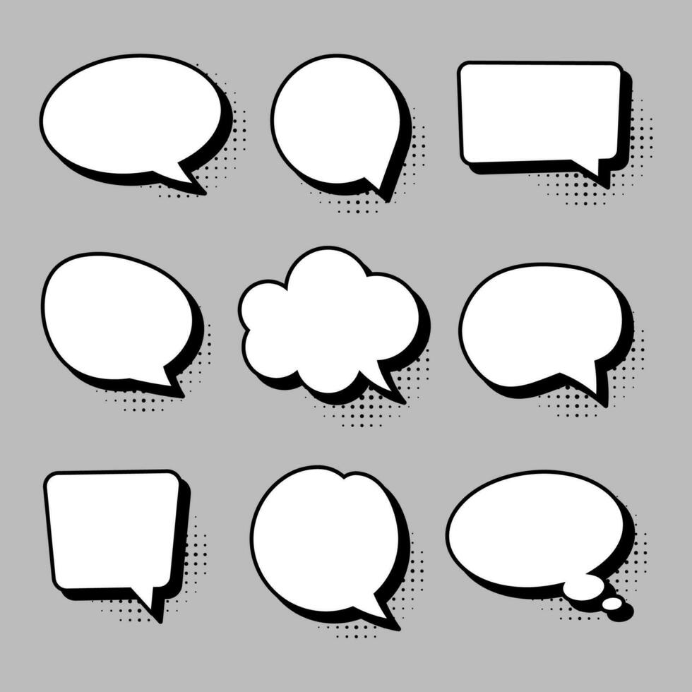 Set of speech bubble collection vector