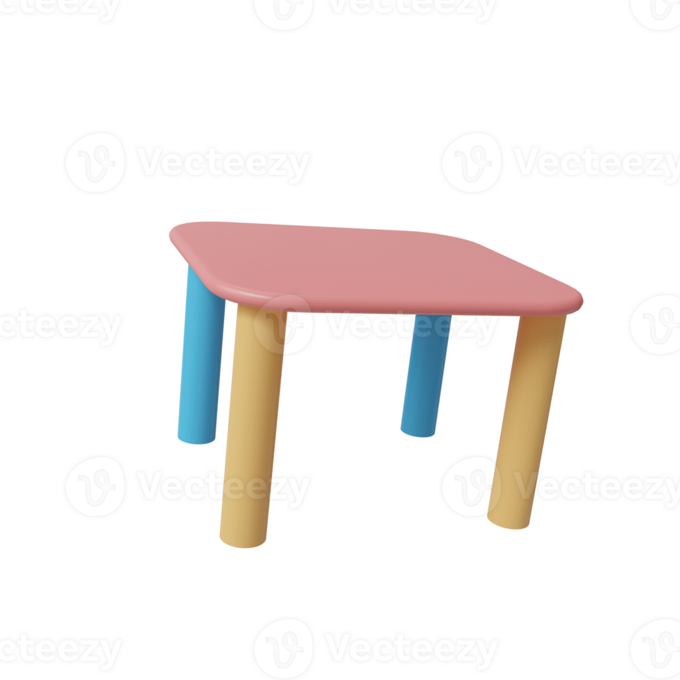 Table. 3d render png