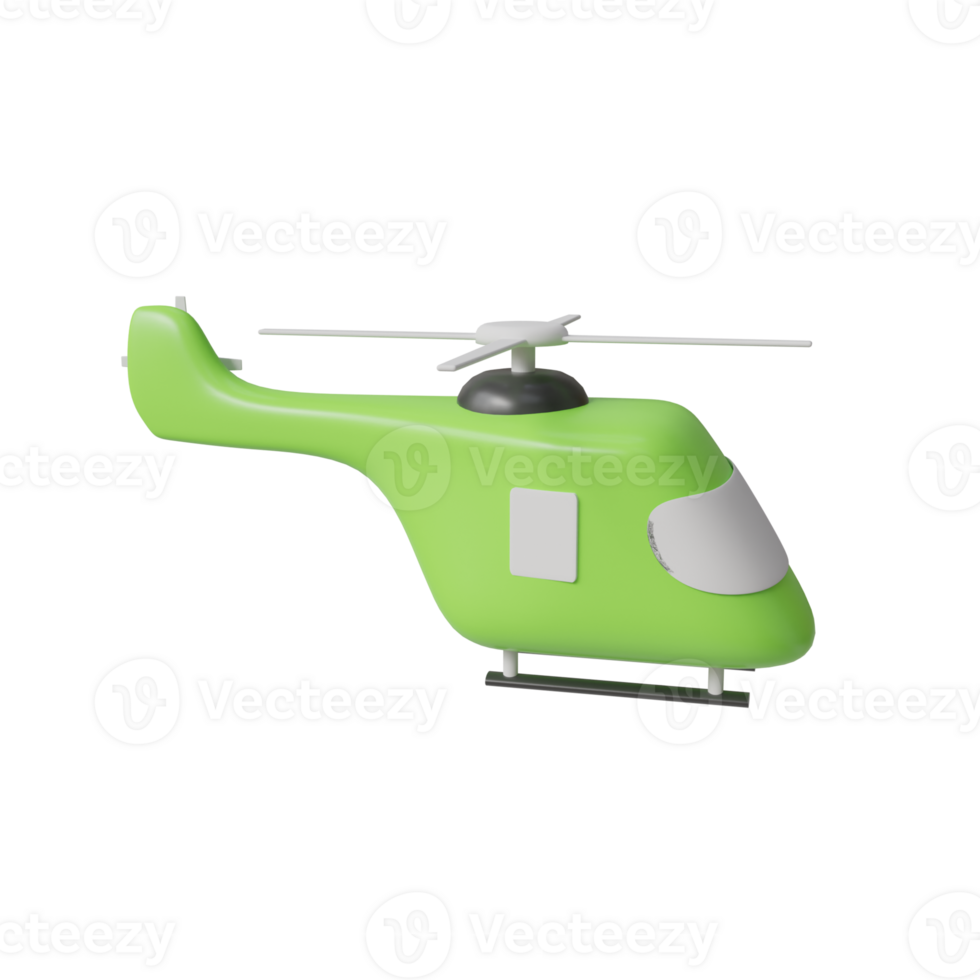 helicóptero. 3d hacer png