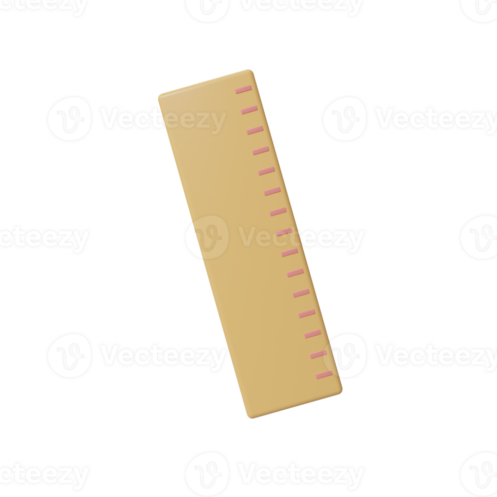 Ruler. 3d render png