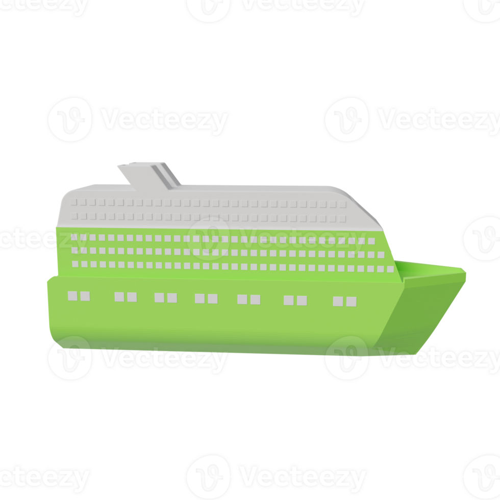 Cruise ship. 3d render png