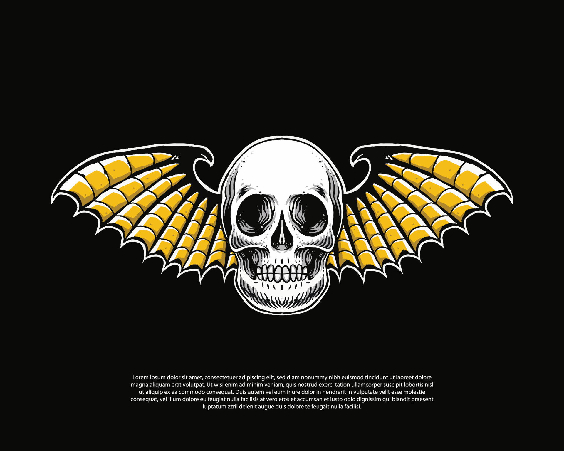 skull fly illustration 24103768 Vector Art at Vecteezy