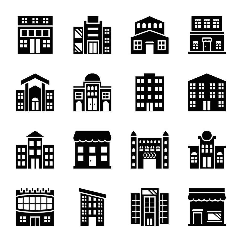 Marketplace Glyph Vector Icons