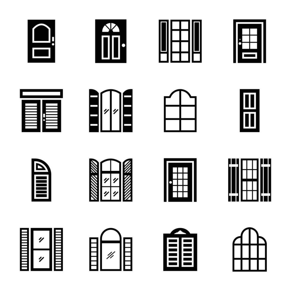 Window shades icons vector