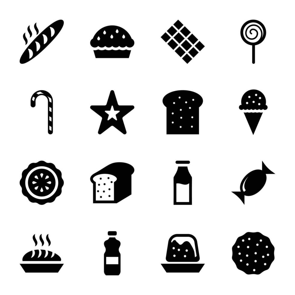 Baked Food Items vector