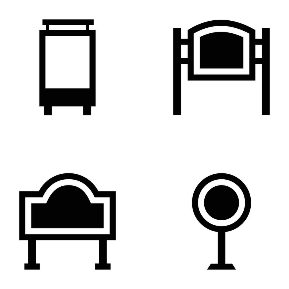 Marketing stands icons vector