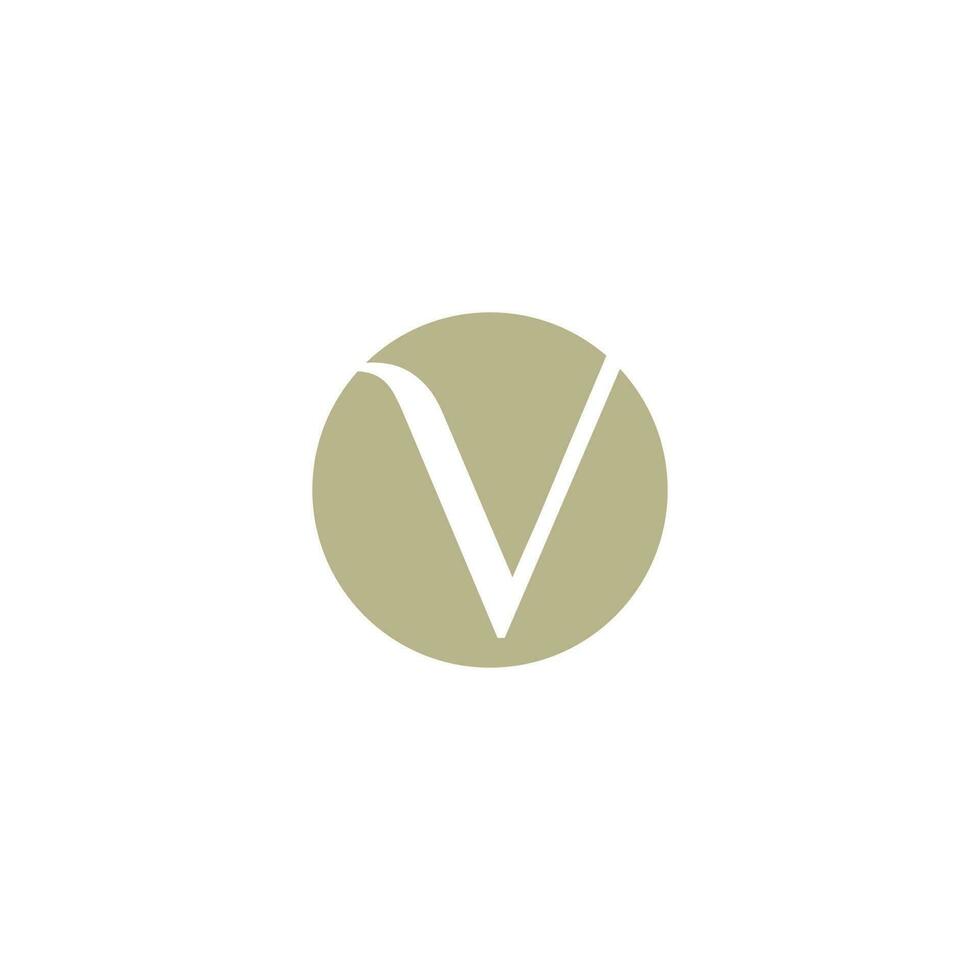 vector illustration of the initial V shape. elegant, unique and luxury