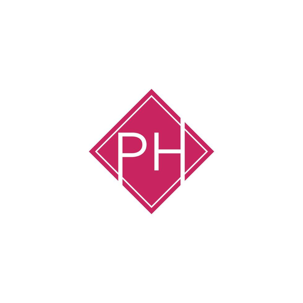 vector illustration in the form of the initials PH. elegant, unique and luxury