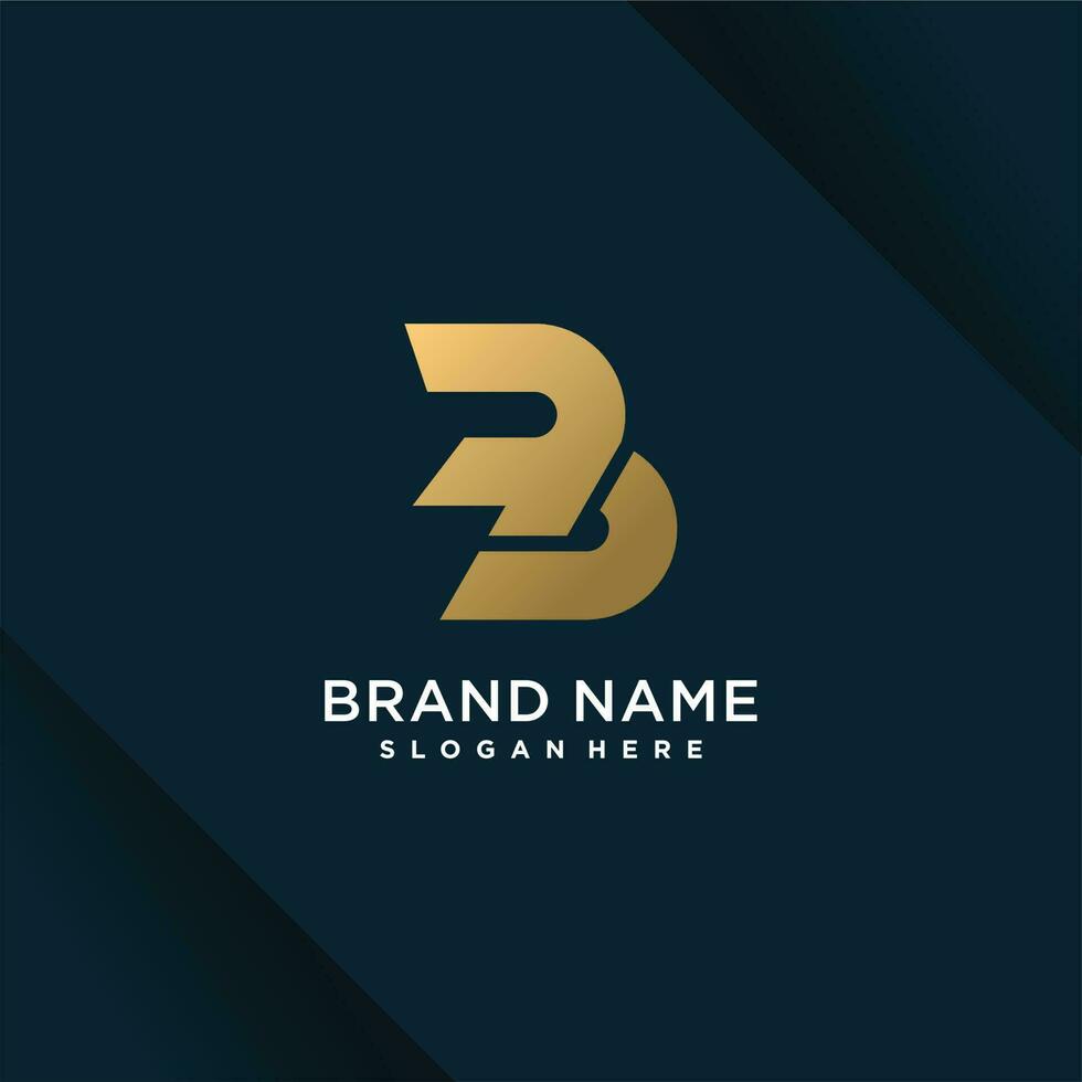 Logo letter B design vector with modern creative style concept