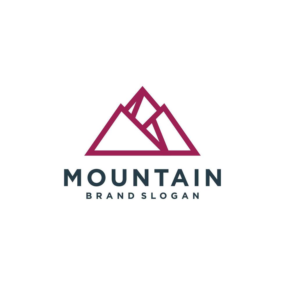 montaña logo diseño vector con moderno creativo estilo