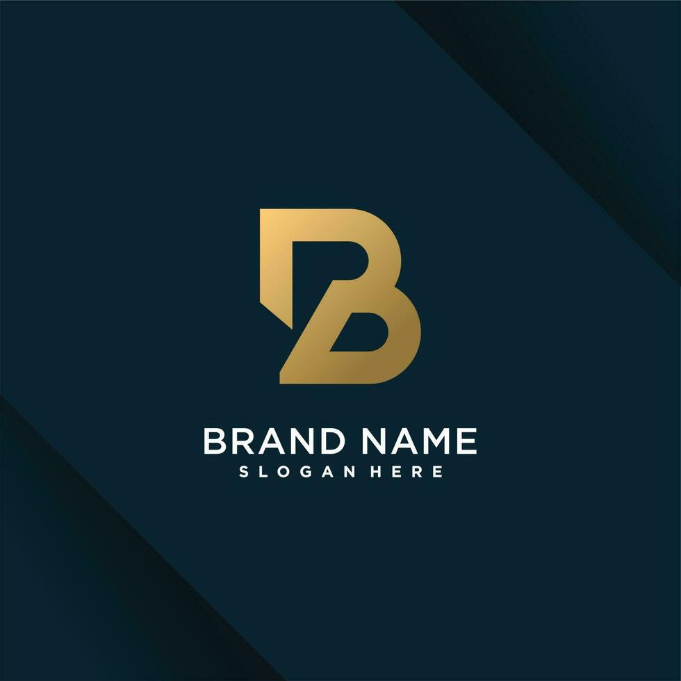 Logo letter B design vector with modern creative style concept