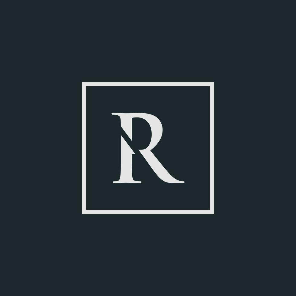 Luxury elegant logo design inspiration with letter R inside, company, business, initial vector