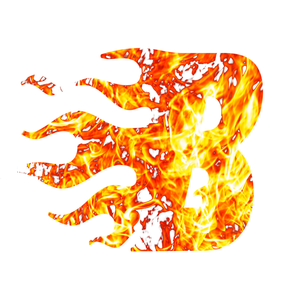 LETTER B FIRE EFFECT png