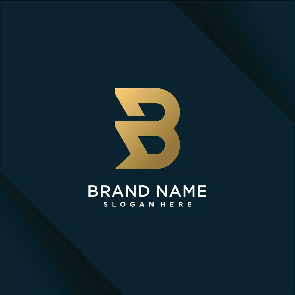Logo letter B design vector with modern creative style concept