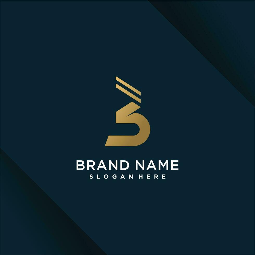 Logo letter B design vector with modern creative style concept